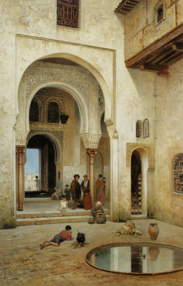 A Courtyard In Alhambra Palace The Luna Legacy Book By Paula Wynne.jpg