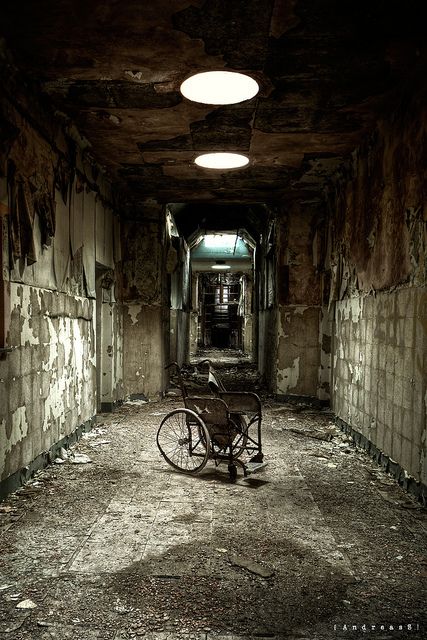Abadoned Rusting Hospital Wheelchair