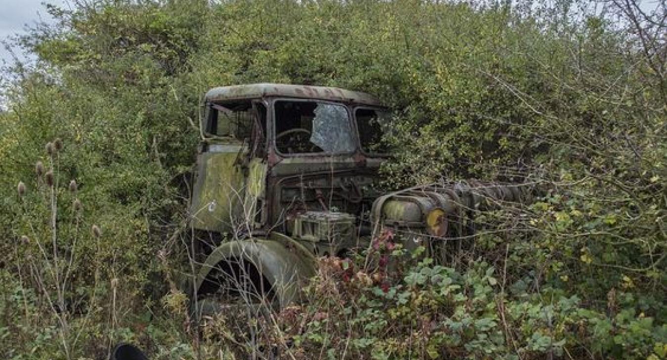 Decaying World War II Military Truck Flying Without Wings Book By Paula Wynne