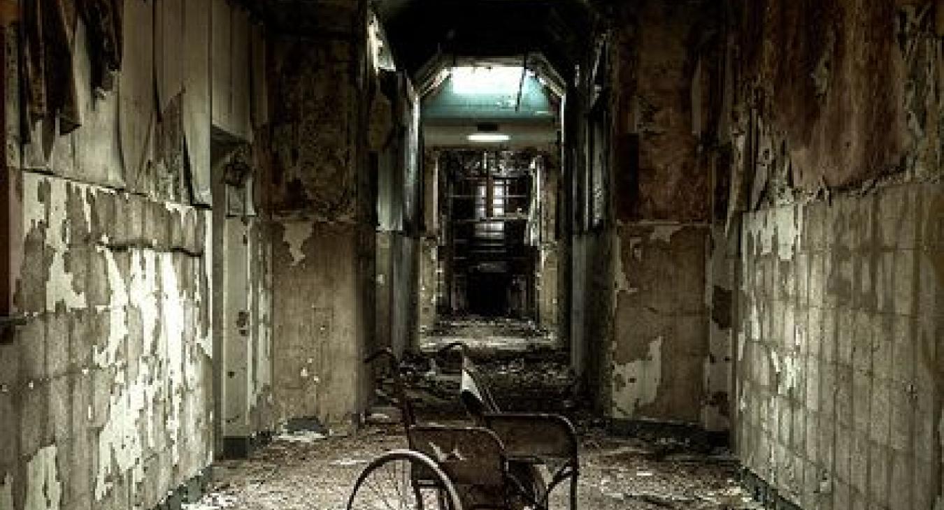 Abadoned Rusting Hospital Wheelchair