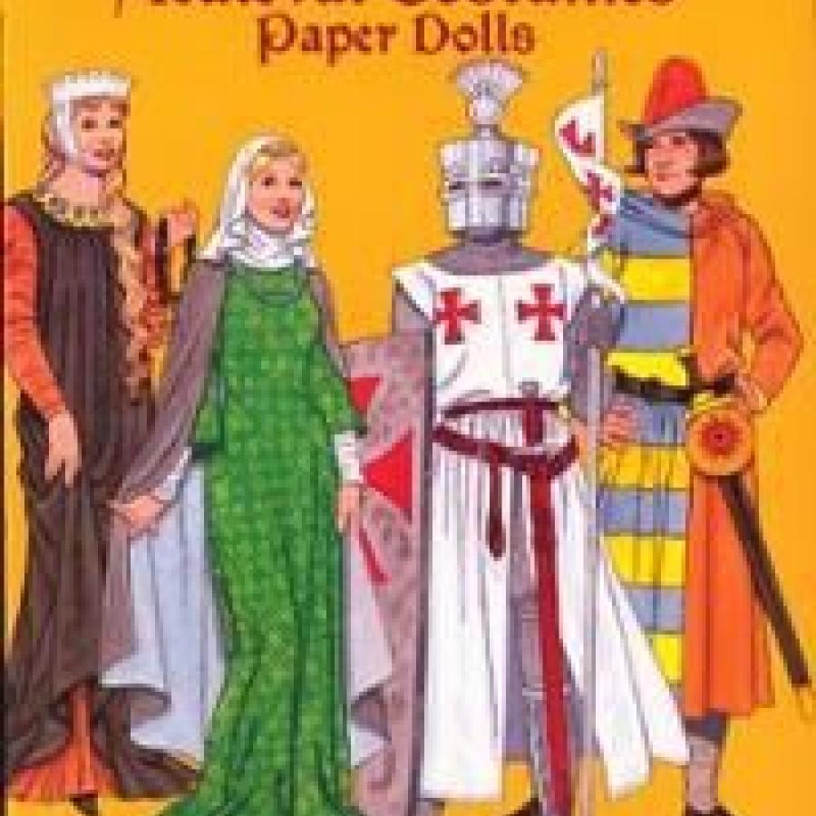 Medieval Costumes Paper Dolls, this is a great way to find out what they wore in the middle ages. I used some of these ideas in The Grotto's Secret.