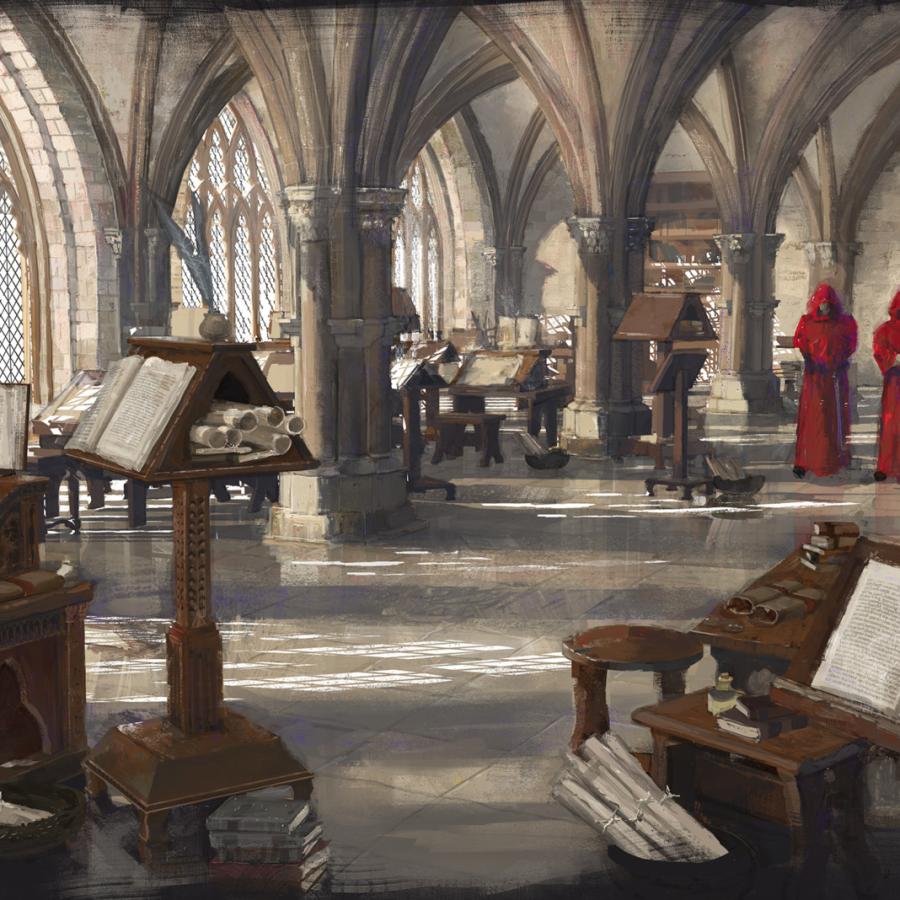 There is a scene in Elixa where two medieval monks are praying for each other, similar to these monks in this lovely scriptorium. Why are they doing this? And what happens next? Find out in Elixa.
