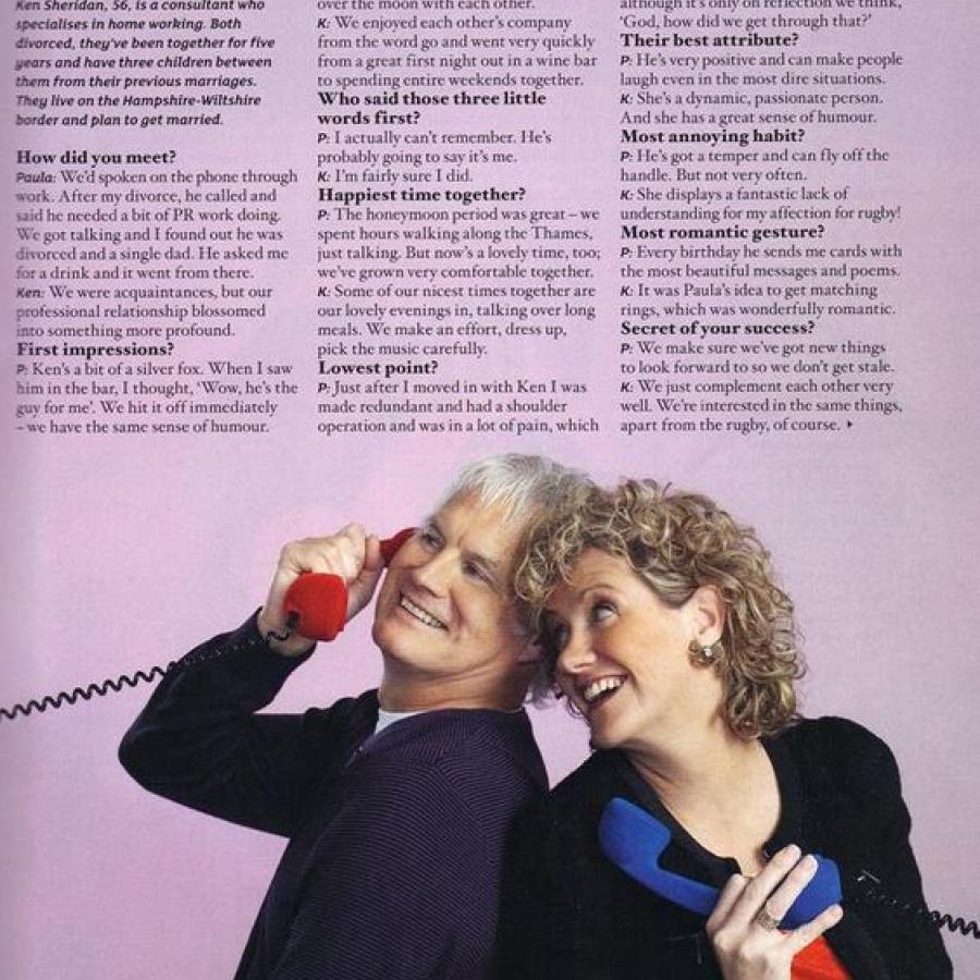 Ken and Paula appeared in Sainsbury's Magazine in an article about how couples keep their love alive