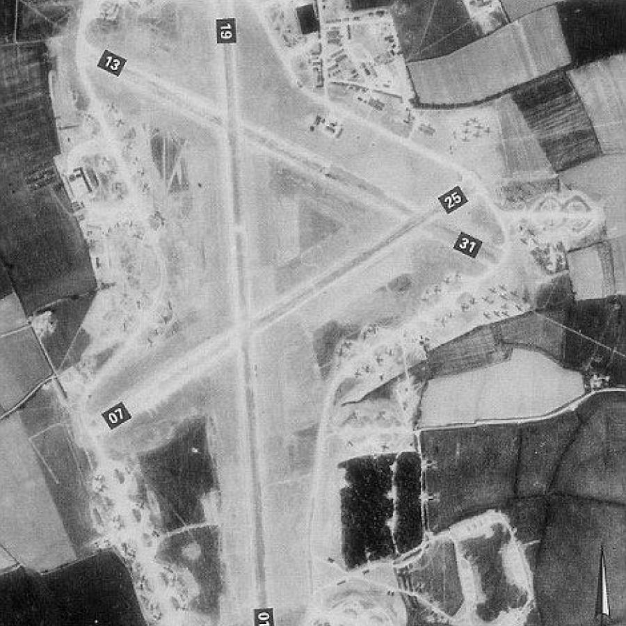 This image of a closed military site at RAF Folkingham in Lincolnshire is home to an ageing collection of decommissioned military vehicles, farming machinery and lorries dating from the 1940s. 