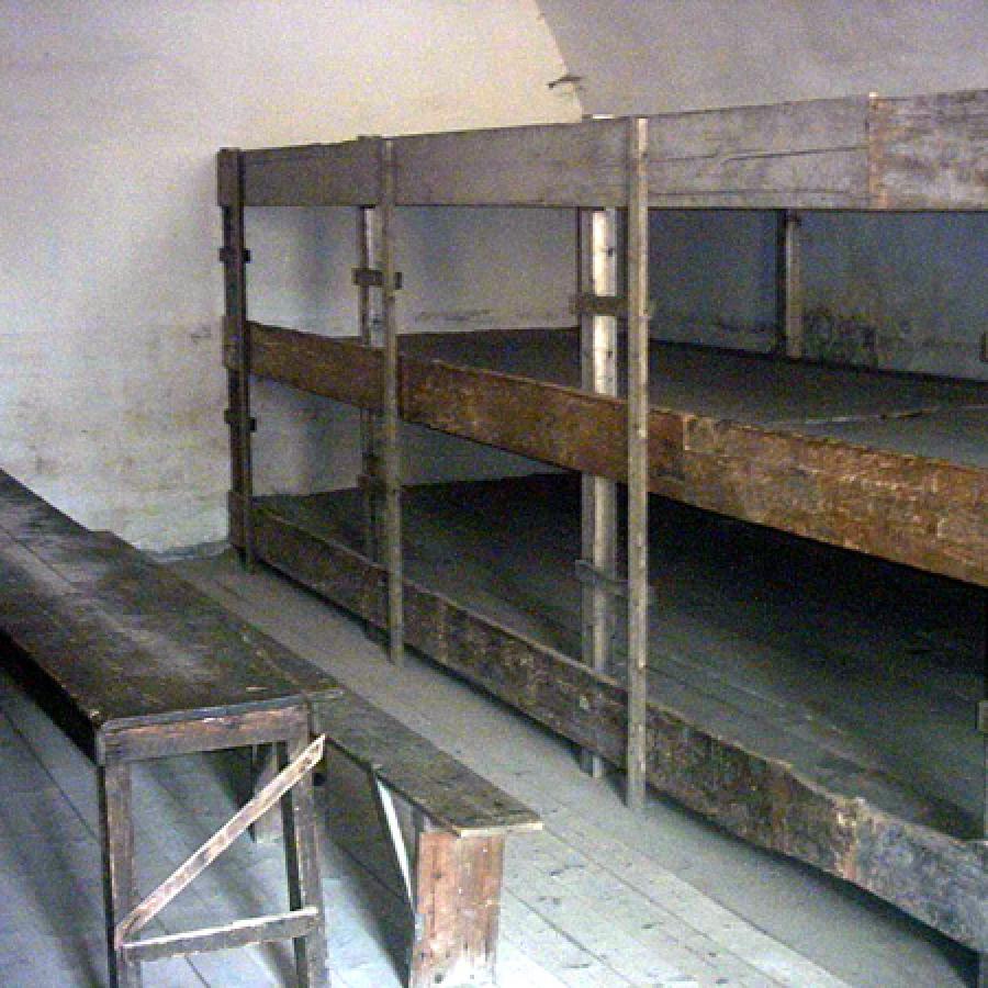 This is the Terezín Concentration Camp barracks, where Jewish World War II prisoners lived and slept. I used this image as inspiration for the opening scene of Flying Without Wings