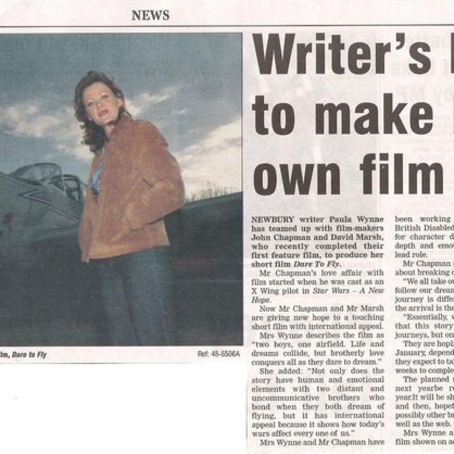 Paula Wynne also won a 'director's course from the London Film Festival with my bid to make this film.